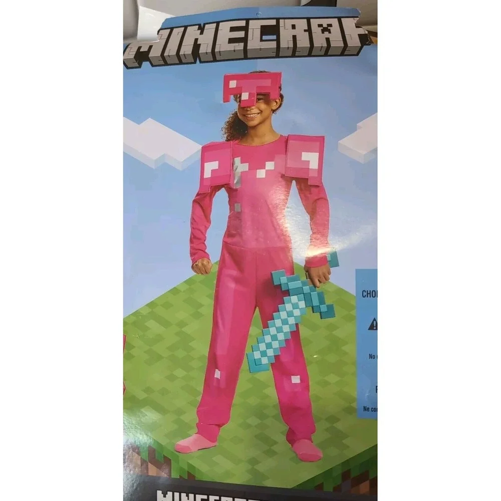 Minecraft Kids Armor Pink Costume Size S 4-6X